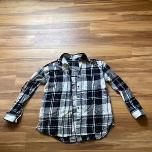 Old navy flannel- black/white, size: S